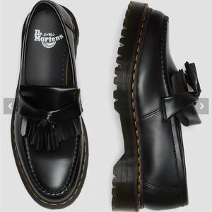 Dr. Martens Black Tassel Adrian Quad Loafers